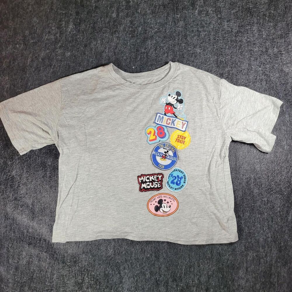 Disney Women's Grey Crop-top